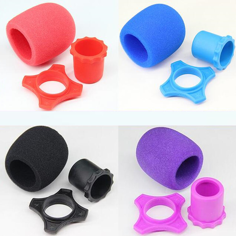 Raputuskindel käeshoitava mikrofoni kaitse, silikoonrõngas veeremisvastase põhjavarda varruka mikrofoni tuuleklaasi katted KTV mikrofoni jaoks