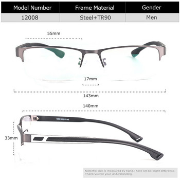 Bellcaca Spectacle Frame Ανδρικά γυαλιά Nerd Computer Optical Transparent Clear Lens Eye Glasses Σκελετός για Αντρικά Γυαλιά 12008