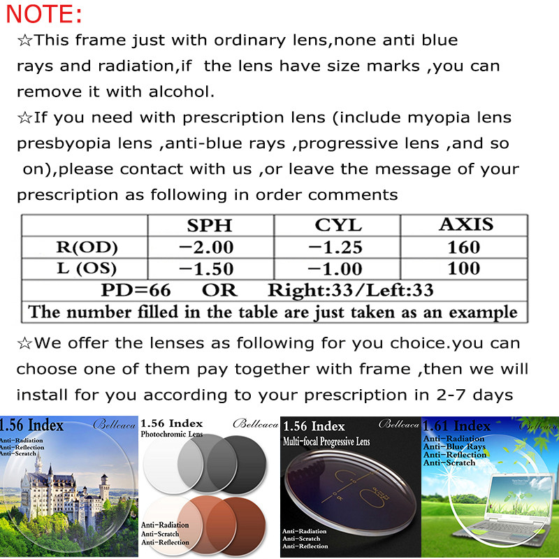 Bellcaca Spectacle Frame Ανδρικά γυαλιά Nerd Computer Optical Transparent Clear Lens Eye Glasses Σκελετός για Αντρικά Γυαλιά 12008