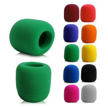 Μικρόφωνο Pop Filter Sponge Multicolor Replacement Foam Ασύρματο συμπυκνωτή Μικρόφωνο Παρμπρίζ Κάλυμμα αφρού σχήματος μπάλας