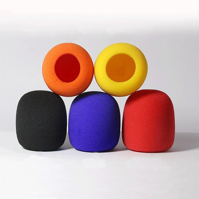Микрофон Pop Filter Гъба Многоцветна резервна пяна Безжичен кондензатор Микрофон Предни стъкла Капак с форма на топка Пяна
