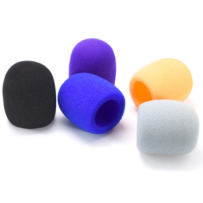 Microphone Sponge Cover with Microphone Anti-Roll Anti Skid Case Mic Protection Silicone Ring Bottom Rod Sleeve Holder