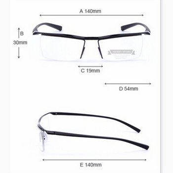 Мъжки оптични рамки Рамки за очила Поставка за търговски очила Модни рамки за очила Късогледство Титаниева рамка TR90 Крака
