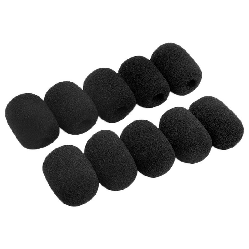 10 db mikrofon szélvédő szivacs huzatok hajtóka fejhallgató grill szélvédő hab mikrofon pad burkolat védősapka hattyúnyak találkozóhoz