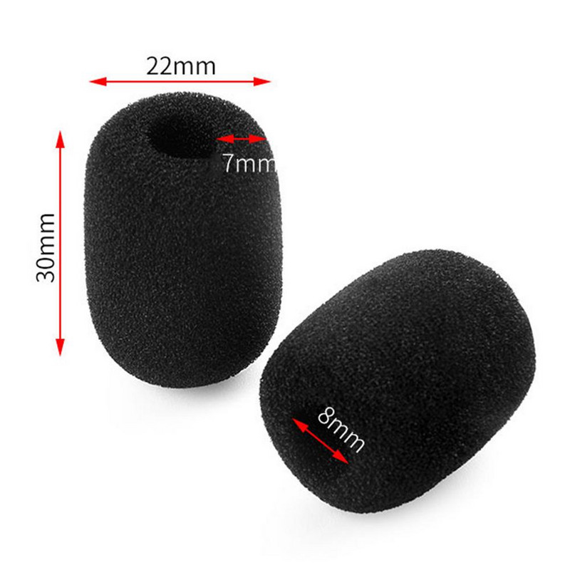 10 db mikrofon szélvédő szivacs huzatok hajtóka fejhallgató grill szélvédő hab mikrofon pad burkolat védősapka hattyúnyak találkozóhoz