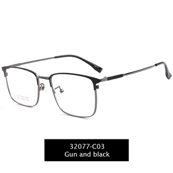 Фабрична директна продажба на титанов квадрат тип бизнесмен Модни метални очила за очила Оптични рамки за очила