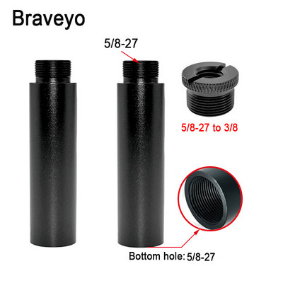 Set de tije de extensie pentru suport pentru microfon 5/8-27 5/8 inch la 1/4 3/8 șurub de conversie Tija de extensie pentru microfon live din aliaj de aluminiu