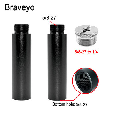 Set de tije de extensie pentru suport pentru microfon 5/8-27 5/8 inch la 1/4 3/8 șurub de conversie Tija de extensie pentru microfon live din aliaj de aluminiu