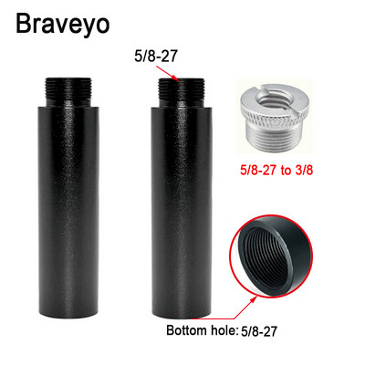 Set de tije de extensie pentru suport pentru microfon 5/8-27 5/8 inch la 1/4 3/8 șurub de conversie Tija de extensie pentru microfon live din aliaj de aluminiu