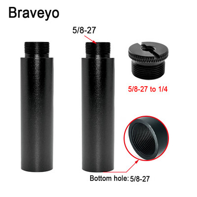 Set de tije de extensie pentru suport pentru microfon 5/8-27 5/8 inch la 1/4 3/8 șurub de conversie Tija de extensie pentru microfon live din aliaj de aluminiu