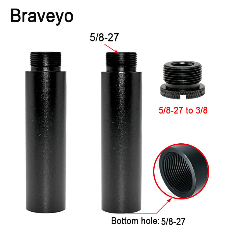 Set de tije de extensie pentru suport pentru microfon 5/8-27 5/8 inch la 1/4 3/8 șurub de conversie Tija de extensie pentru microfon live din aliaj de aluminiu