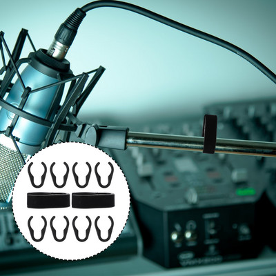 10vnt Plastikiniai mikrofono kabelių spaustukai Mic KTV kabelių laikikliai Kabelių laikikliai