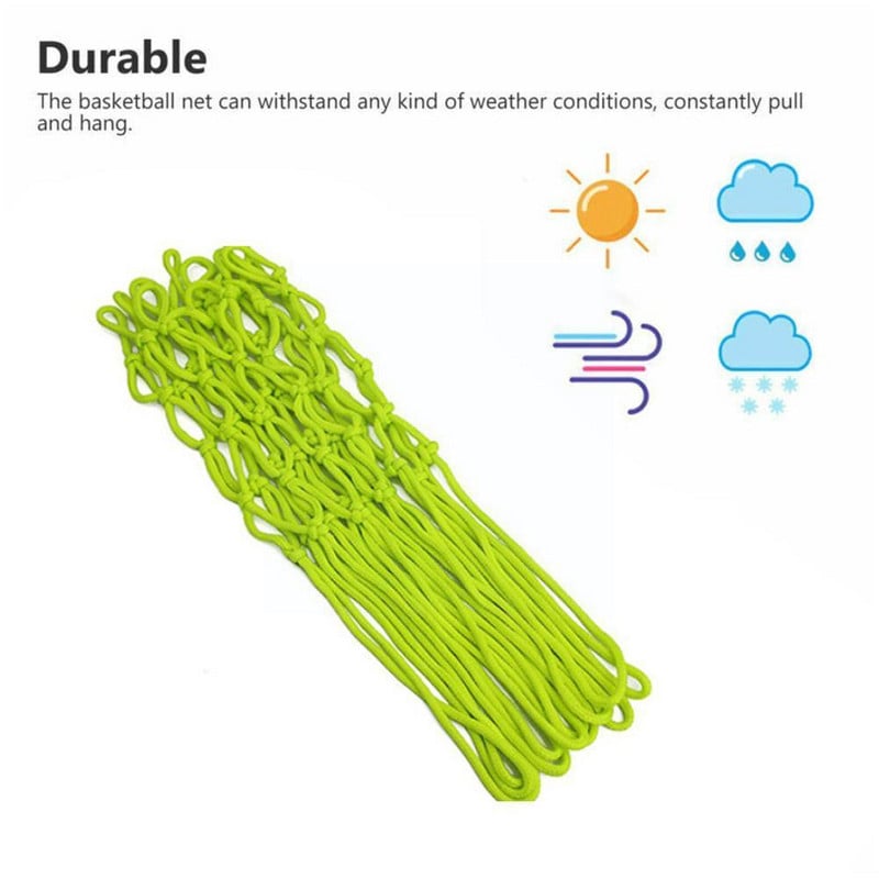 Πράσινο φθορίζον δίχτυ μπάσκετ Στάνταρ αθλητικά Φθορίζον ανθεκτικό δίχτυ αξεσουάρ Νυχτερινά δίχτυα Στεφάνη μπάσκετ με μπάλα Replac V2G4