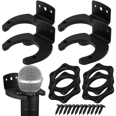 4 комплекта Аксесоари за микрофон Монтаж на пръстен Кука Държач Стойка Пръстени против търкаляне Ktv консумативи
