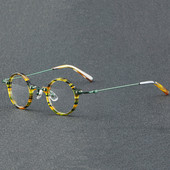 55275 Vintage Acetate Γυαλιά Σκελετός για Άντρες Γυναικείες Στρογγυλά Γυαλιά Γυαλιά Myopia Optical Glasses Retro Luxury Spectacles