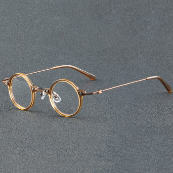 55275 Винтидж ацетатна рамка за очила за мъже, жени, кръгли диоптрични очила, късогледство, оптични очила, ретро луксозни очила