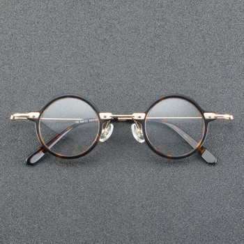 55275 Винтидж ацетатна рамка за очила за мъже, жени, кръгли диоптрични очила, късогледство, оптични очила, ретро луксозни очила