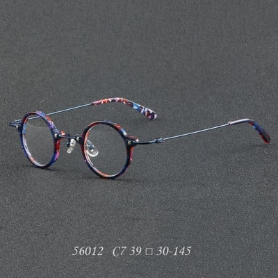 55275 Vintage Acetate Γυαλιά Σκελετός για Άντρες Γυναικείες Στρογγυλά Γυαλιά Γυαλιά Myopia Optical Glasses Retro Luxury Spectacles