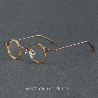 55275 Vintage Acetate Γυαλιά Σκελετός για Άντρες Γυναικείες Στρογγυλά Γυαλιά Γυαλιά Myopia Optical Glasses Retro Luxury Spectacles