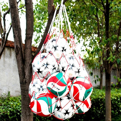 Чанта за футболна мрежа Найлонова удебелена чанта за съхранение Единична топка Преносимо оборудване Спорт на открито Футбол Баскетбол Волейбол Чанта