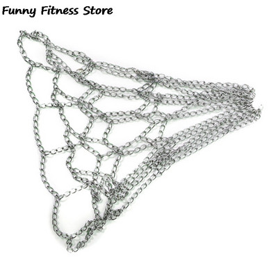 1 τμχ Σιδερένια στεφάνη πλάκας στεφάνης μεταλλική αλυσίδα, στεφάνι μπάσκετ για εξωτερικούς χώρους, αθλητικά, επαγγελματικά κρεμαστά πλέγματα, αδιάβροχη θηλιά με δίχτυ καλαθιού γενικής χρήσης