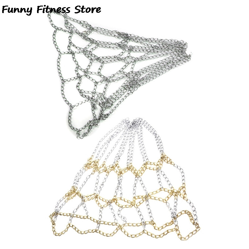 1 τμχ Σιδερένια στεφάνη πλάκας στεφάνης μεταλλική αλυσίδα, στεφάνι μπάσκετ για εξωτερικούς χώρους, αθλητικά, επαγγελματικά κρεμαστά πλέγματα, αδιάβροχη θηλιά με δίχτυ καλαθιού γενικής χρήσης