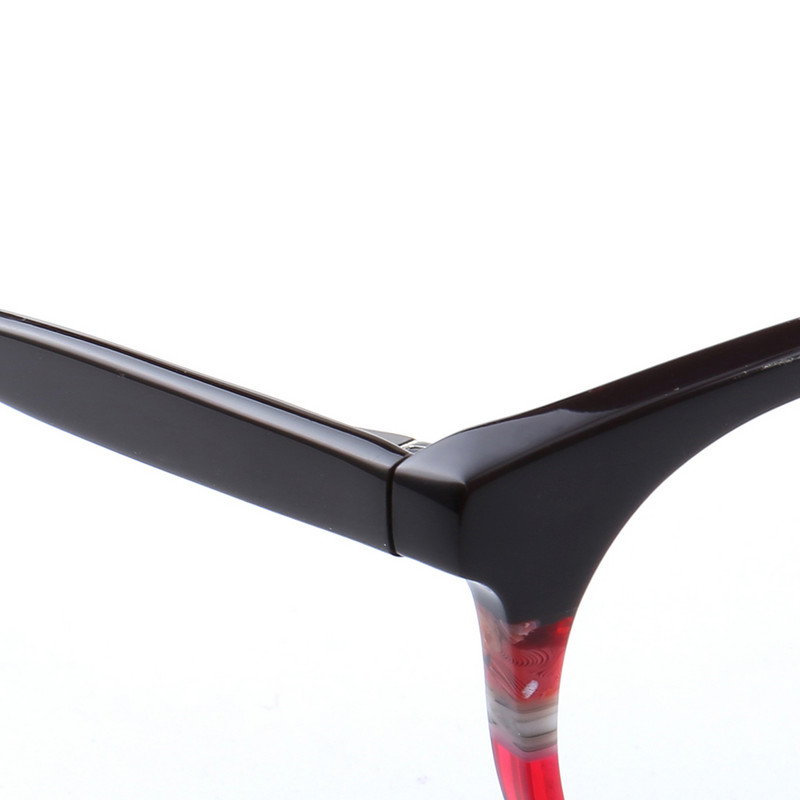 Vintage ženski okrugli okviri za naočale Muški okviri za optičke naočale Retro naočale s duplim mostom na recept Crvene optičke naočale