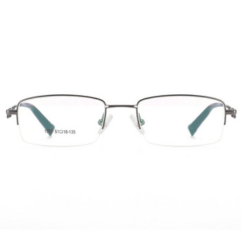Ανδρικά γυαλιά μόδας με σκελετό γυαλιών με μισό χείλος για συνταγή Προοδευτικούς φακούς ανάγνωσης μυωπίας