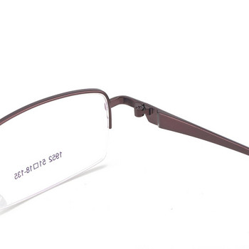 Ανδρικά γυαλιά μόδας με σκελετό γυαλιών με μισό χείλος για συνταγή Προοδευτικούς φακούς ανάγνωσης μυωπίας