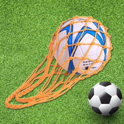Чанта за баскетболна мрежа Мрежа за футболна чанта за съхранение Найлонова удебелена чанта за съхранение Единична топка Преносимо оборудване Спортна футболна чанта за волейбол