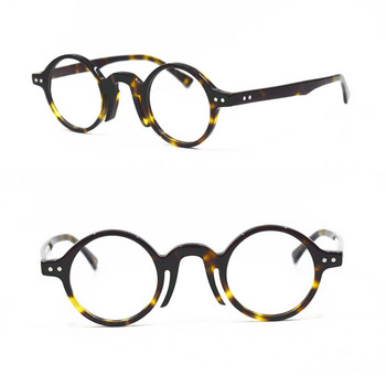 BETSION Винтидж рамки за очила Малки кръгли 40 мм мъжки очила Ръчно изработени ацетатни очила за жени Диоптрични очила