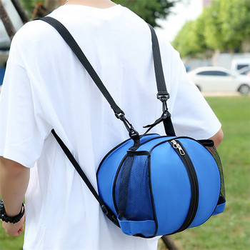 Мрежеста баскетболна раница с кръгла форма Спортни тренировъчни чанти през рамо Футболна футболна волейболна топка Съхранение на фитнес Фитнес торбичка