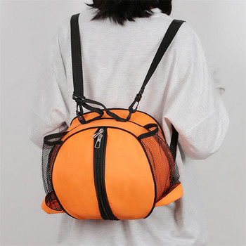 Мрежеста баскетболна раница с кръгла форма Спортни тренировъчни чанти през рамо Футболна футболна волейболна топка Съхранение на фитнес Фитнес торбичка
