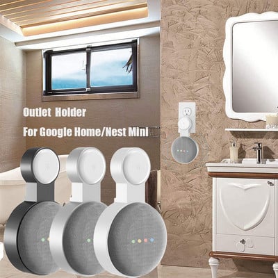 Изход Държач за стенен монтаж за Google Home Mini (1-во поколение) Google Nest Mini (2-ро поколение) Управление на кабела за Google Mini Smart Speaker