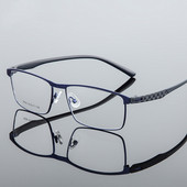 Didelio lydinio akinių rėmeliai Vyriški itin lengvi kvadratiniai trumparegystė Receptiniai akinių rėmeliai Metaliniai visiškai optiniai prisukami akiniai