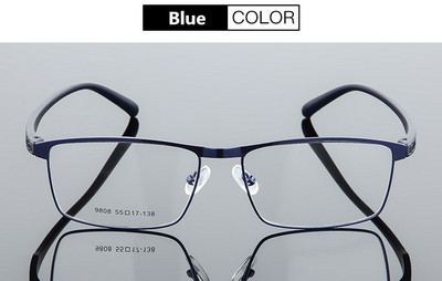 Didelio lydinio akinių rėmeliai Vyriški itin lengvi kvadratiniai trumparegystė Receptiniai akinių rėmeliai Metaliniai visiškai optiniai prisukami akiniai