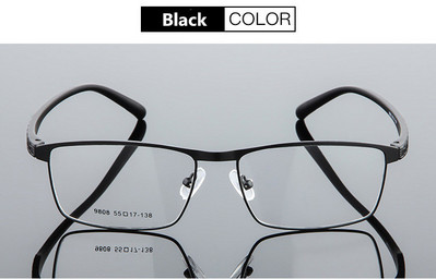 Didelio lydinio akinių rėmeliai Vyriški itin lengvi kvadratiniai trumparegystė Receptiniai akinių rėmeliai Metaliniai visiškai optiniai prisukami akiniai