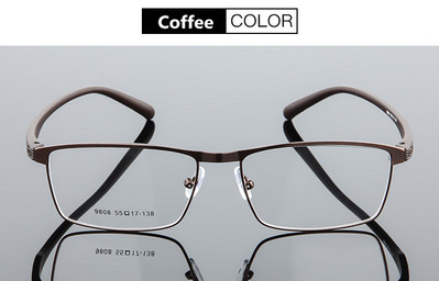 Didelio lydinio akinių rėmeliai Vyriški itin lengvi kvadratiniai trumparegystė Receptiniai akinių rėmeliai Metaliniai visiškai optiniai prisukami akiniai