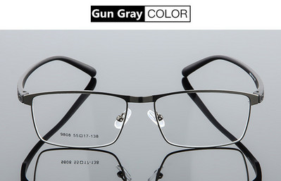 Didelio lydinio akinių rėmeliai Vyriški itin lengvi kvadratiniai trumparegystė Receptiniai akinių rėmeliai Metaliniai visiškai optiniai prisukami akiniai