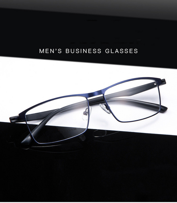 Didelio lydinio akinių rėmeliai Vyriški itin lengvi kvadratiniai trumparegystė Receptiniai akinių rėmeliai Metaliniai visiškai optiniai prisukami akiniai