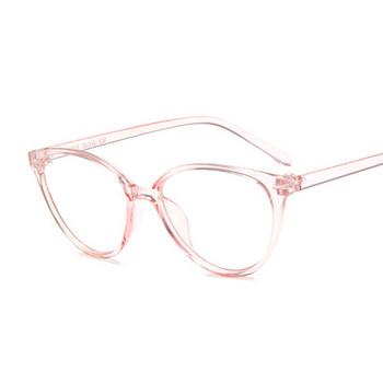Модни очила с котешки очи Дамски прозрачни пластмасови рамки Оптични лещи Дамски очила Анти синя светлина Компютърни очила Oculos