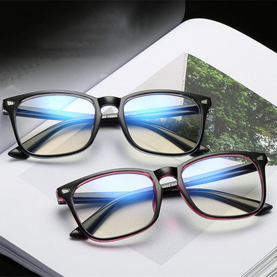Компютър Оптични очила Blue Light Ray PC Антирадиационно стъкло Vision Защита от напрежение на очите Жени Мъже Рамка за очила