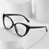 Retro TR90 Anti-Blue Light Cat Eye Moteriški akinių rėmeliai Madingi spyruokliniai Vyriški Spalvingas Leopardo Optinis Rėmas