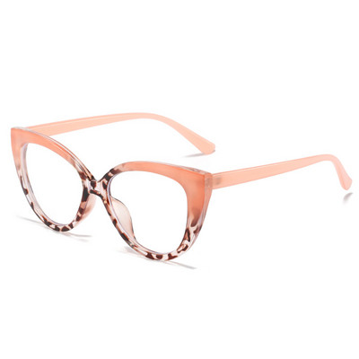 Retro TR90 Anti-Blue Light Cat Eye Moteriški akinių rėmeliai Madingi spyruokliniai Vyriški Spalvingas Leopardo Optinis Rėmas