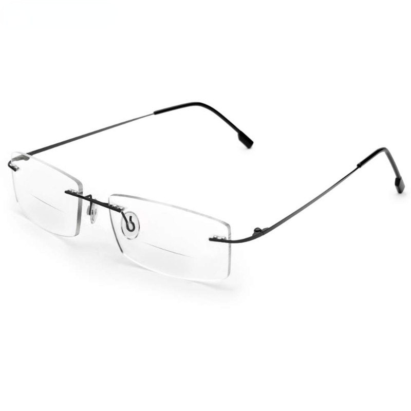 Klasszikus férfi titán keret nélküli szemüvegkeretek , rövidlátás optikai keret , rendkívül könnyű keret nélküli szemüvegek