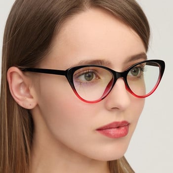 Higodoy Fashion Vintage Cat Eye Glasses Frame Дамски пластмасови очила за очила Оптични компютърни очила за унисекс Uv400