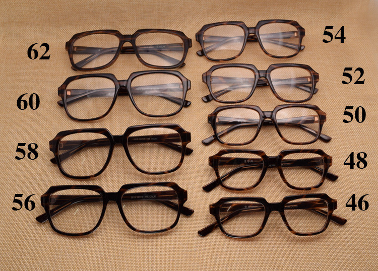 Méretek 46/48/50/52/54/58/60/62 Retro dekorációs szemüvegkeret Presbyopia üres szemüvegkeret lencsék nélkül Kopásálló