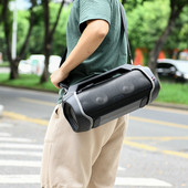 PU EVA garsiakalbio apsauginis dėklas, atsparus smūgiams garso dėžutės dangtelis su reguliuojamais pečių dirželiais, skirtas Anker Soundcore Motion Boom Plus