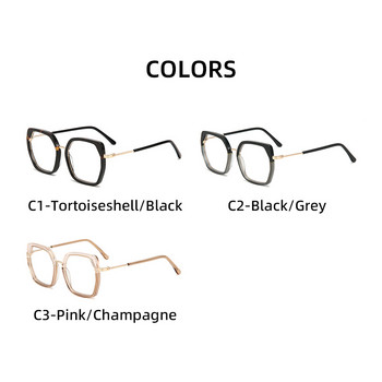 Дебели квадратни ацетатни очила, метални реколта, ръчно изработени жени, мъже, нова тенденция, очила, оптични диоптрични рамки за очила VA8002