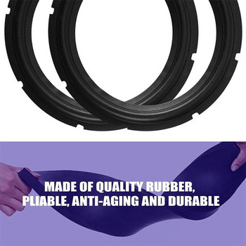Ανταλλακτικά 10 ιντσών διάτρητο λαστιχένιο ηχείο αφρός υπογούφερ Surround δακτυλίων για επισκευή ηχείων (μαύρο) (4 τεμ.)